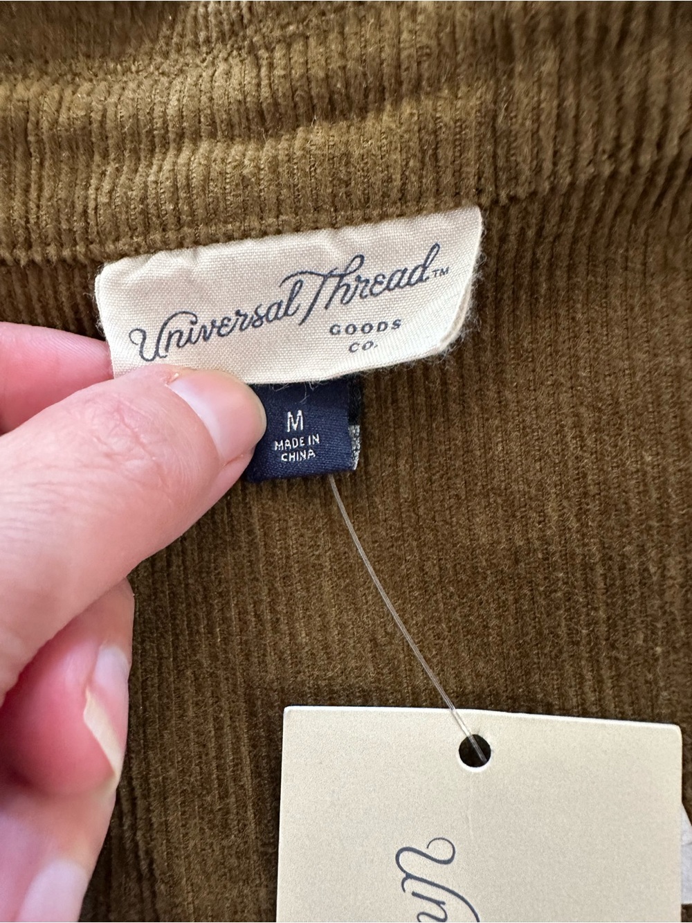 Universal Thread Olive Brown Corduroy Shirtdress - Picture 5 of 8